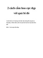 2 cách cắm hoa cực đẹp với quả bí đỏ pot