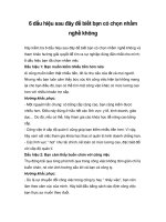 6 dấu hiệu sau đây để biết bạn có chọn nhầm nghề không pdf