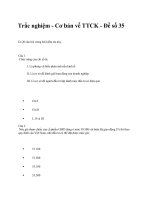 Trắc nghiệm - Cơ bản về thị trường chứng khoán - Đề số 35 doc