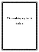 Vắc-xin chống ung thư từ thuốc lá pdf