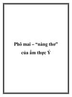 Phô mai – “nàng thơ” của ẩm thực Ý pptx