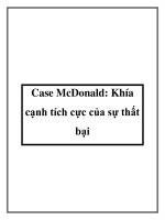 Case McDonald: Khía cạnh tích cực của sự thất bại potx