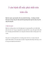 5 căn bệnh dễ mắc phải nhất trên toàn cầu docx