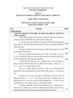 đáp án đề thi lí thuyết tốt nghiệp khóa 3 - điện tử dân dụng - mã đề thi đtdd - lt (49)