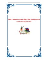 Quản lý nhà nước các dự án đầu tư bằng nguồn ngân sách trên địa bàn huyện Sóc Sơn. docx