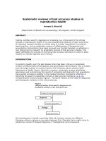 Systematic reviews of test accuracy studies in reproductive health docx