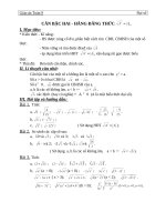 căn thức bậc hai và hằng đẳng thức - giáo án môn toán lớp 9