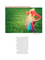 em đừng tự làm khổ mình hơn nữa