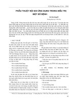 Phẫu thuật nội soi ứng dụng trong điều trị một số bệnh docx