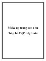 Make up trong veo như ''''búp bê Việt'''' Lily Luta potx