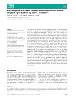 Báo cáo khoa học: Anti-amyloid precursor protein immunoglobulins inhibit amyloid-b production by steric hindrance ppt