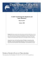 Credit Card Pricing Developments and Their Disclosure pot