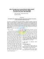 Điều tra đánh giá tài nguyên đất nông nghiệp, đề xuất bố trí cơ cấu cây trồng ở huyện Tuần Giáo tỉnh Điện Biên pptx