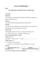 tính chất tia phân giác của một góc - hình học 7 - gv.p.n.thảo