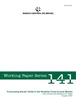 WORKING PAPER SERIES 141 - FORECASTING BONDS YIELDS IN THE BRAZILIAN FIXED INCOME MARKET ppt