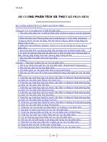 đề cương ôn thi phân tích và thiết kế phần mềm