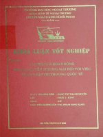 Vai trò của hoạt động nhượng quyền thương mại đối với việc thâm nhập thị trường quốc tế