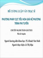 PHƯƠNG PHÁP CỰC TIỂU HÓA GIẢI HỆ PHƯƠNG TRÌNH PHI TUYẾN pptx