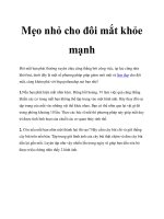 Mẹo nhỏ cho đôi mắt khỏe mạnh pptx