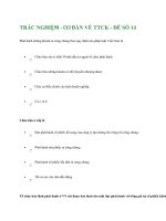 Trắc nghiệm - Cơ bản về thị trường chứng khoán - Đề số 14 docx