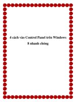 4 cách vào Control Panel trên Windows 8 nhanh chóng pptx