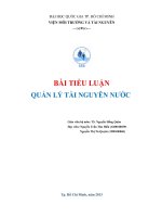 Tiêu chuẩn xả thải cho các nước đang phát triển: kết hợp các phương pháp dựa trên công nghệ và chất lượng nước