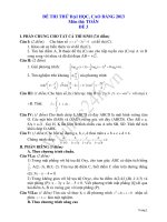 Đề thi thử đại học 2013 Môn Toán khối B Đề 3 potx