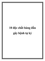 10 độc chất hàng đầu gây bệnh tự kỷ pot