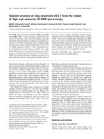 Báo cáo khoa học: Solution structure of long neurotoxin NTX-1 from the venom of Naja naja oxiana by 2D-NMR spectroscopy pot