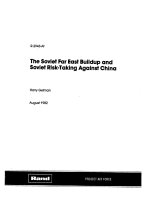 The Soviet Far East Buildup And Soviet Risk-taking Against China pot