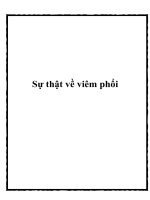 Sự thật về viêm phổi.