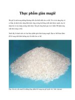 Thực phẩm giàu magiê pot