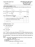 ĐỀ KIỂM TRA HỌC KÌ II NĂM HỌC 2008 - 2009 Môn: TOÁN - Lớp: 6 T potx