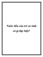 Nước tiểu của trẻ sơ sinh có gì đặc biệt? doc