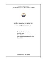 NGÂN HÀNG CÂU HỎI THI (Theo chương trình đào tạo 150 TC) Cơ học ứng dụng pptx