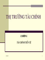 Bài giảng Tài chính tiền tệ chương thị trường tài chính