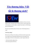 Tên thương hiệu: Viết tắt là thượng sách? pdf