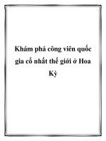 Khám phá công viên quốc gia cổ nhất thế giới ở Hoa Kỳ pptx
