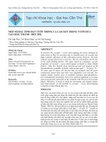 MỘT SỐ ĐẶC TÍNH ĐẤT VƯỜN TRỒNG CA CAO XEN TRONG VƯỜN DỪA TẠI CHÂU THÀNH - BẾN TRE doc