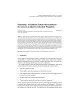 Panorama: A Database System that Annotates Its Answers to Queries with their Properties potx