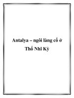 Antalya – ngôi làng cổ ở Thổ Nhĩ Kỳ pdf