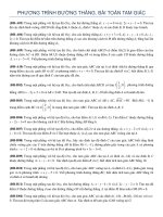 PHƯƠNG TRÌNH ĐƯỜNG THẲNG - BÀI TOÁN TAM GIÁC pot