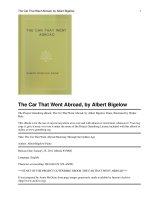 The Car That Went Abroad Motoring Through the Golden Age doc