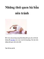 Những thói quen bà bầu nên tránh doc