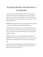 Ba nguyên nhân làm chậm tiến độ tái cơ cấu ngân hàng pptx