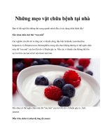 Những mẹo vặt chữa bệnh tại nhà pptx