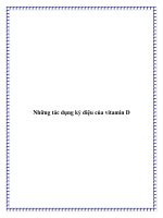 Những tác dụng kỳ diệu của vitamin D docx