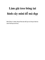 Làm giá treo bông tai hình cây mini dễ mà đẹp pot