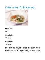Canh rau rút khoai sọ ppt