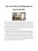 Tạo cảm hứng cho phòng ngủ của bạn từ nội thất. doc